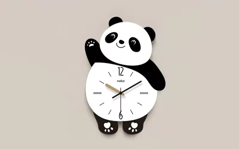 🕒🐼 Panda wall Clock | Kids Room & Girls Room | Flat 40% OFF ️🔥