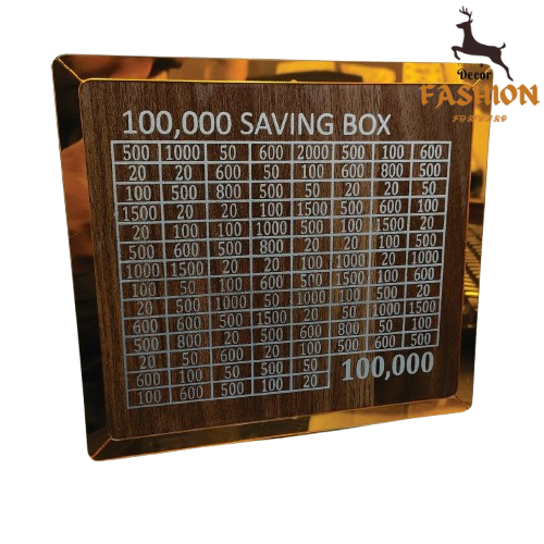 Wooden Money savings box 🏦 (100000) | Flat 40% OFF |
