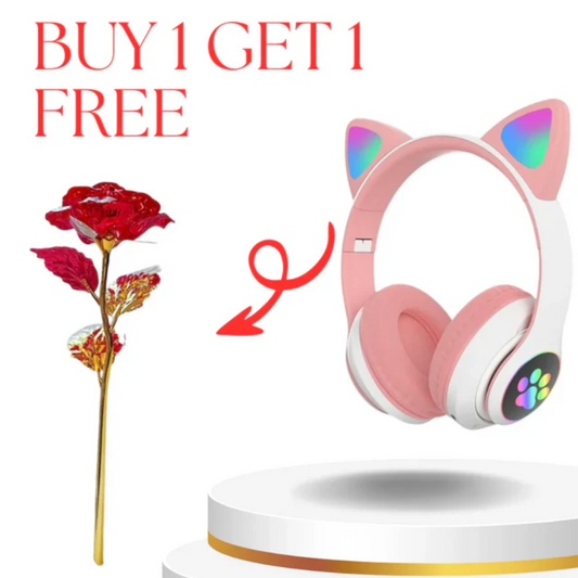 🎧 Wireless Cat Ear Headphones with Mic – Bluetooth, 50% OFF TODAY ONLY! 🐱✨