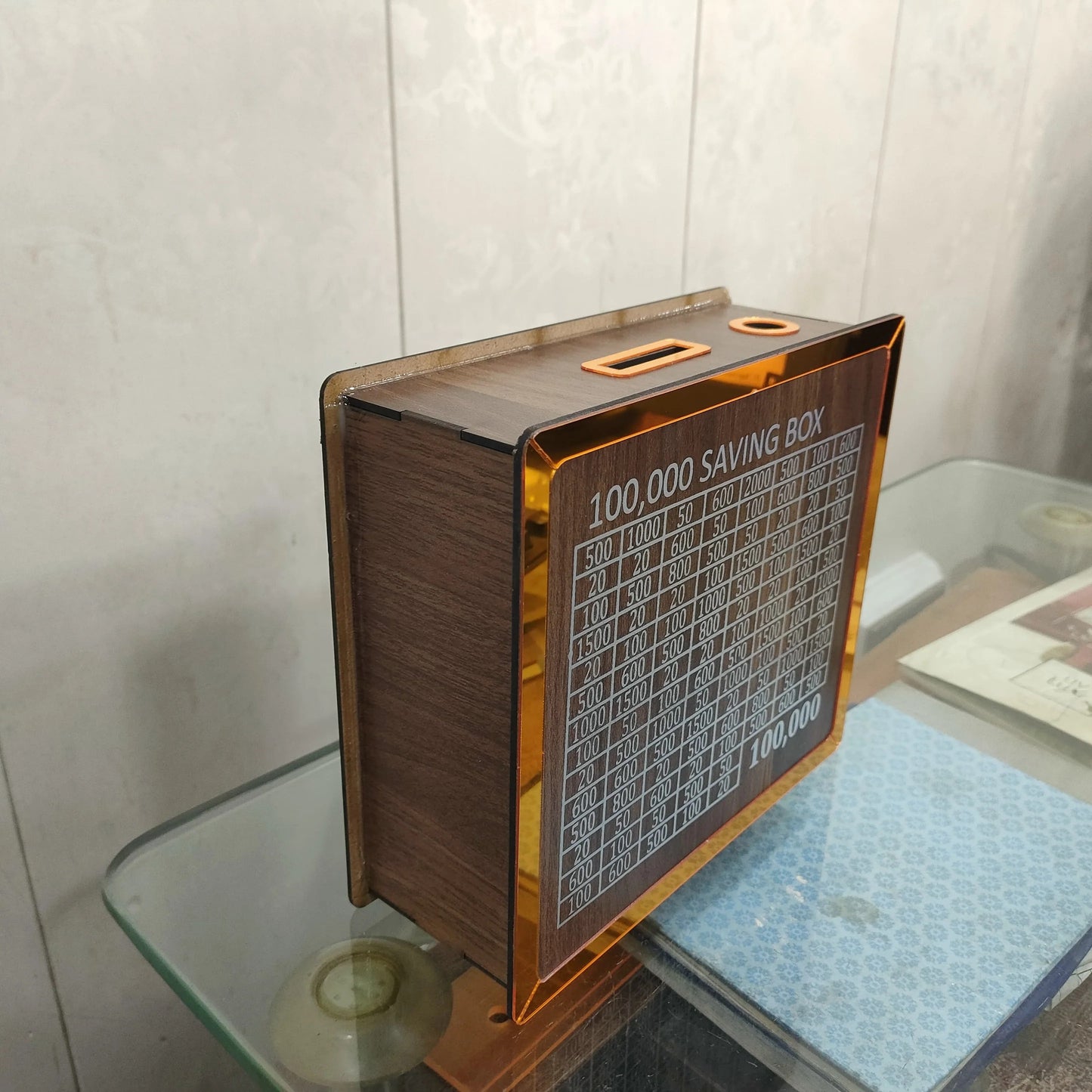 Wooden Money savings box 🏦 (100000) | Flat 40% OFF |