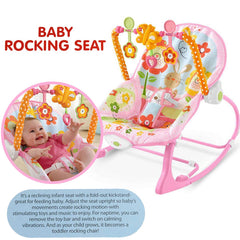 Soft & Snuggly Vibrating Baby Rocker – Pink 🌷