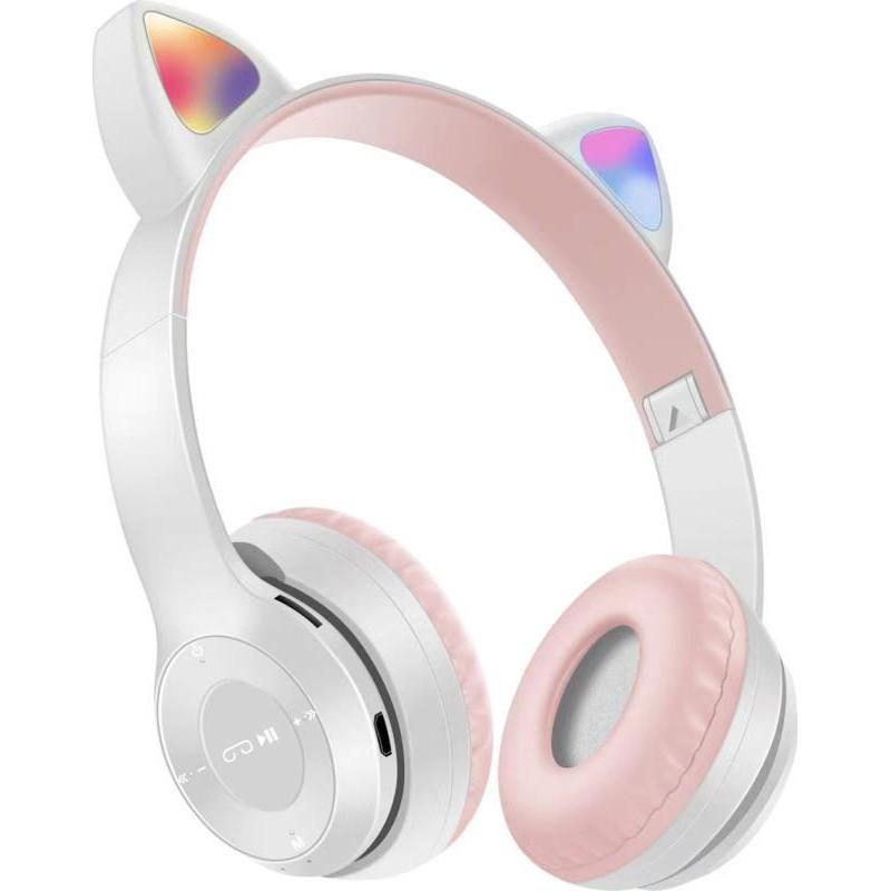 Flash Light Cute Cat Ear Headphones🔹 Wireless & Bluetooth 📶