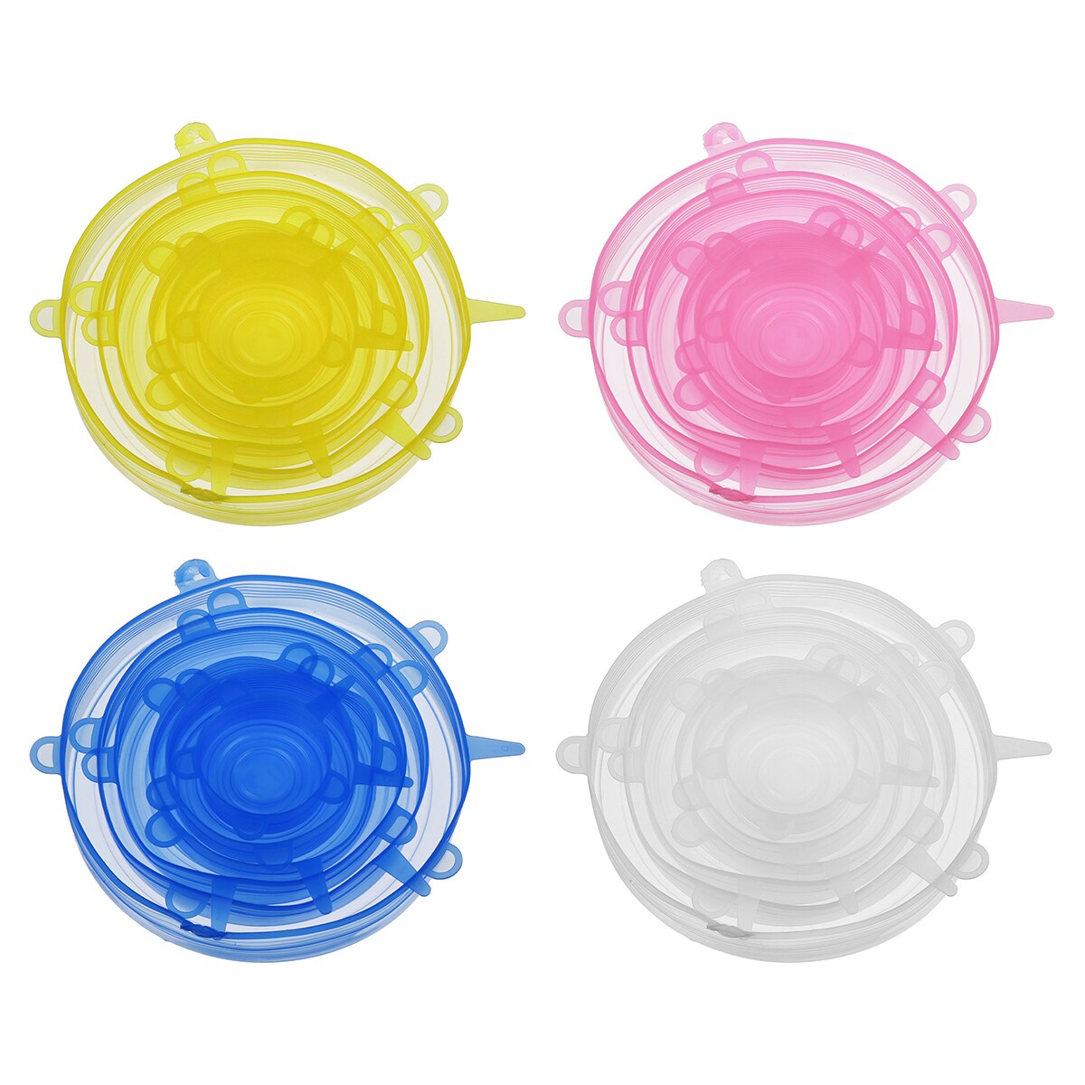 🛒 6-Piece Silicone Stretch Lid Set 🍲✨ Reusable  🥗🔄🌙 Flat 50% OFF 😍 |