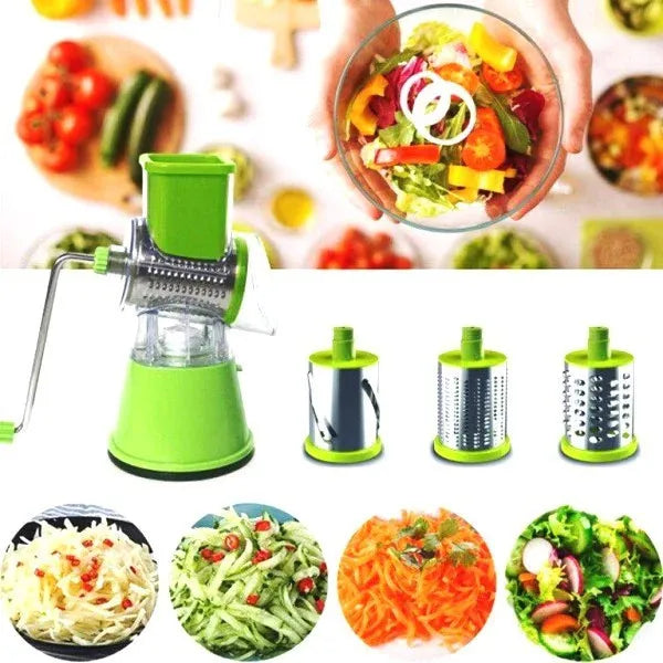 🔥3 in 1 Manual Tabletop Drum Grater Turbo Drum Cutter 🔥