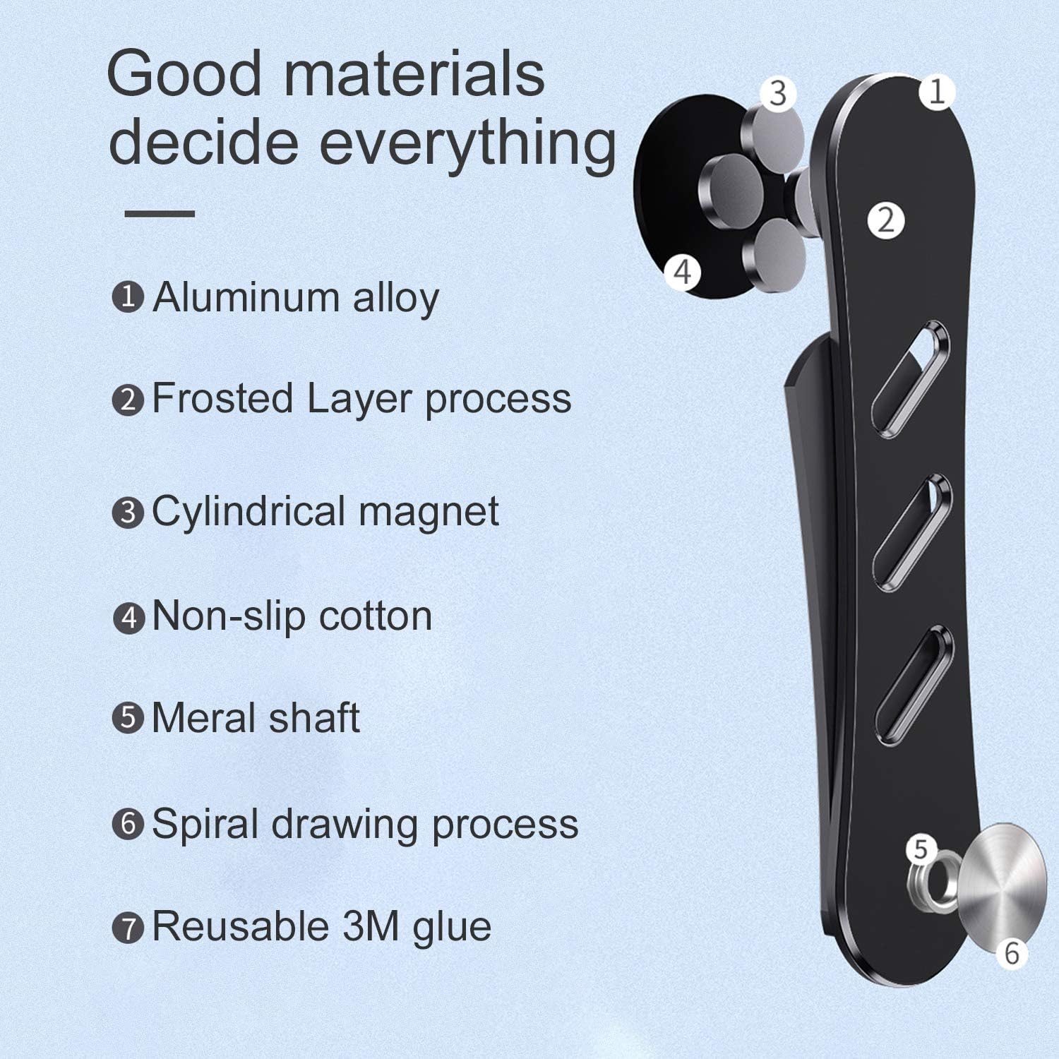 📱 DK177 Magnetic Phone Holder – Black 🧲💻