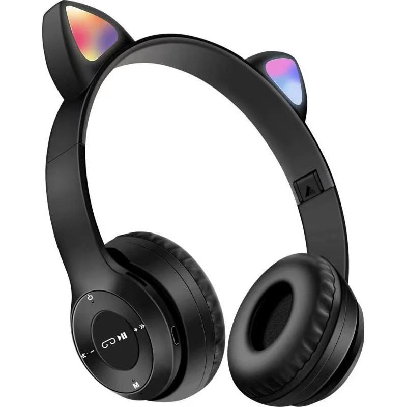 Flash Light Cute Cat Ear Headphones🔹 Wireless & Bluetooth 📶