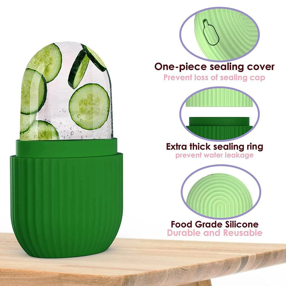 Ice Roller for Face ❄️✨ | Reusable Silicone Facial Ice Mold for Glowing Skin & Puffiness Relief