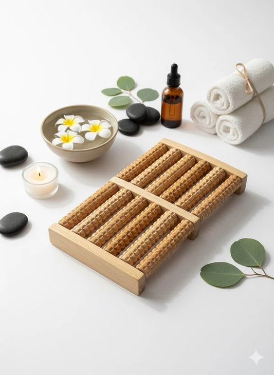Wooden Roller Foot Massager 🔥 | Flat 40% Off