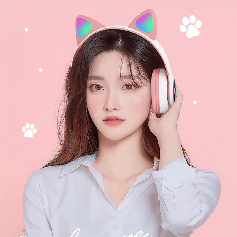 🎧 Wireless Cat Ear Headphones with Mic – Bluetooth, 50% OFF TODAY ONLY! 🐱✨
