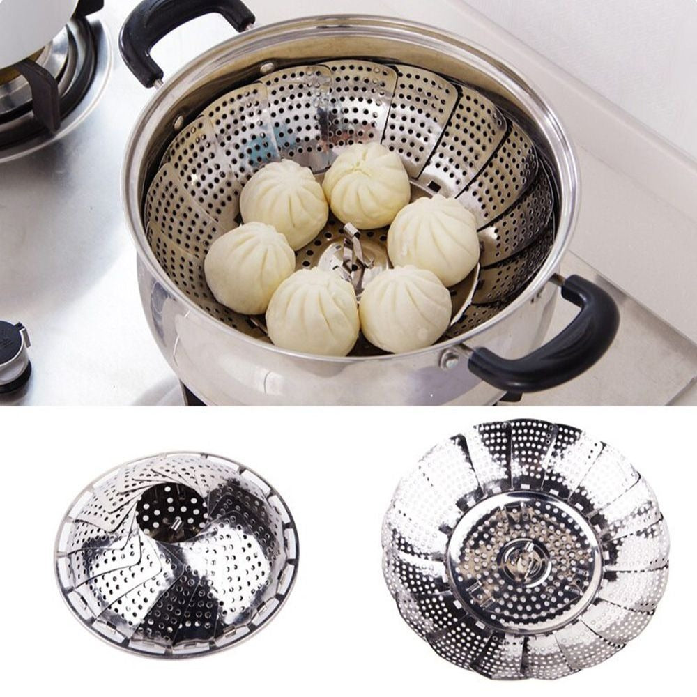 Stainless Steel Steamer Basket – Fits Pots & Pans